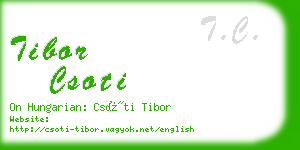 tibor csoti business card